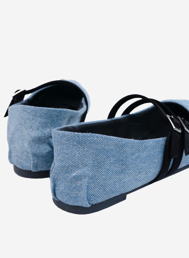 Giày búp bê vải FIORE BALLERINA - BAL 0003 - Màu Jean