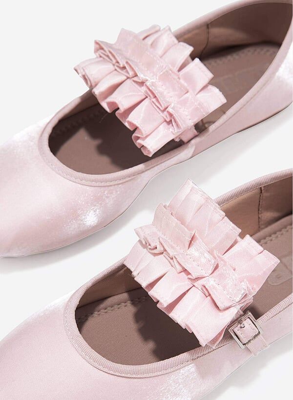 Kẹp quai trang trí BALLERINA RUFFLES CLIP - ACC 0001 - Màu hồng