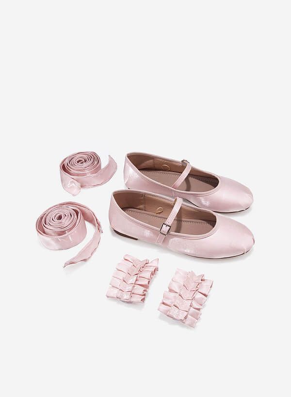 Kẹp quai trang trí BALLERINA RUFFLES CLIP - ACC 0001 - Màu hồng
