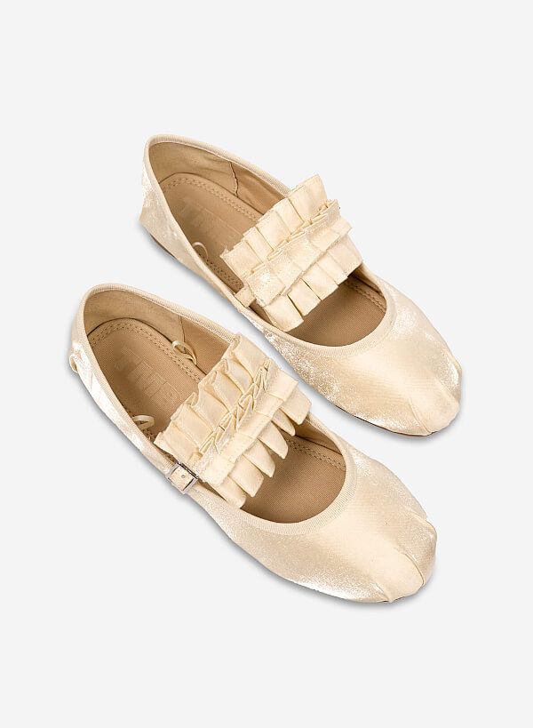 Kẹp quai trang trí BALLERINA RUFFLES CLIP - ACC 0003 - Màu vàng