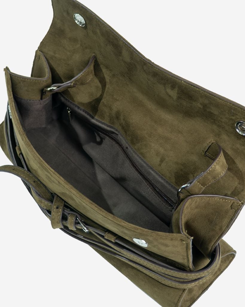 Túi quấn dây đeo vai size lớn BELT SHOULDER BAG màu xanh olive SHO 0005 - TMB of Vascara