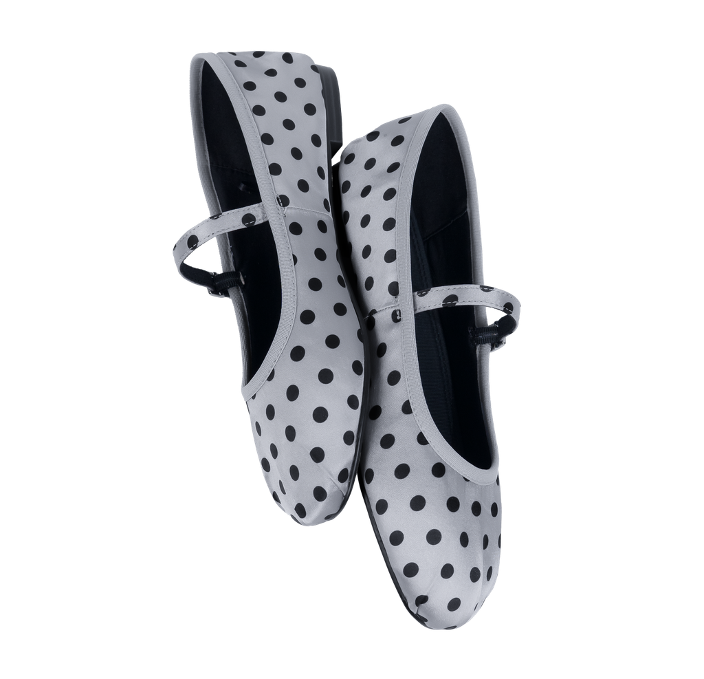 Giày búp bê vải FIORE BALLERINA - BAL 0005 - Màu xám chấm bi