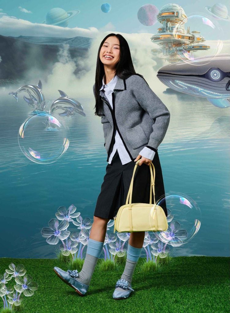 Giày búp bê vải FIORE BALLERINA - BAL 0001 - Màu xanh da trời