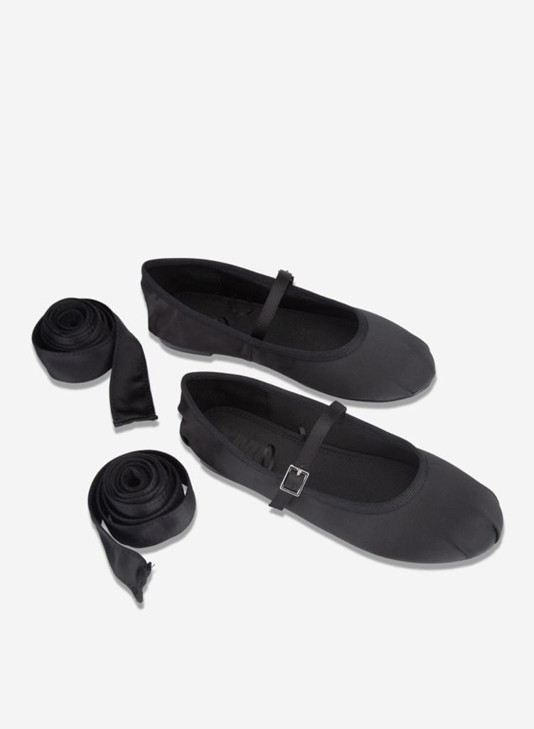 Giày búp bê vải FIORE BALLERINA - BAL 0001 - Màu đen