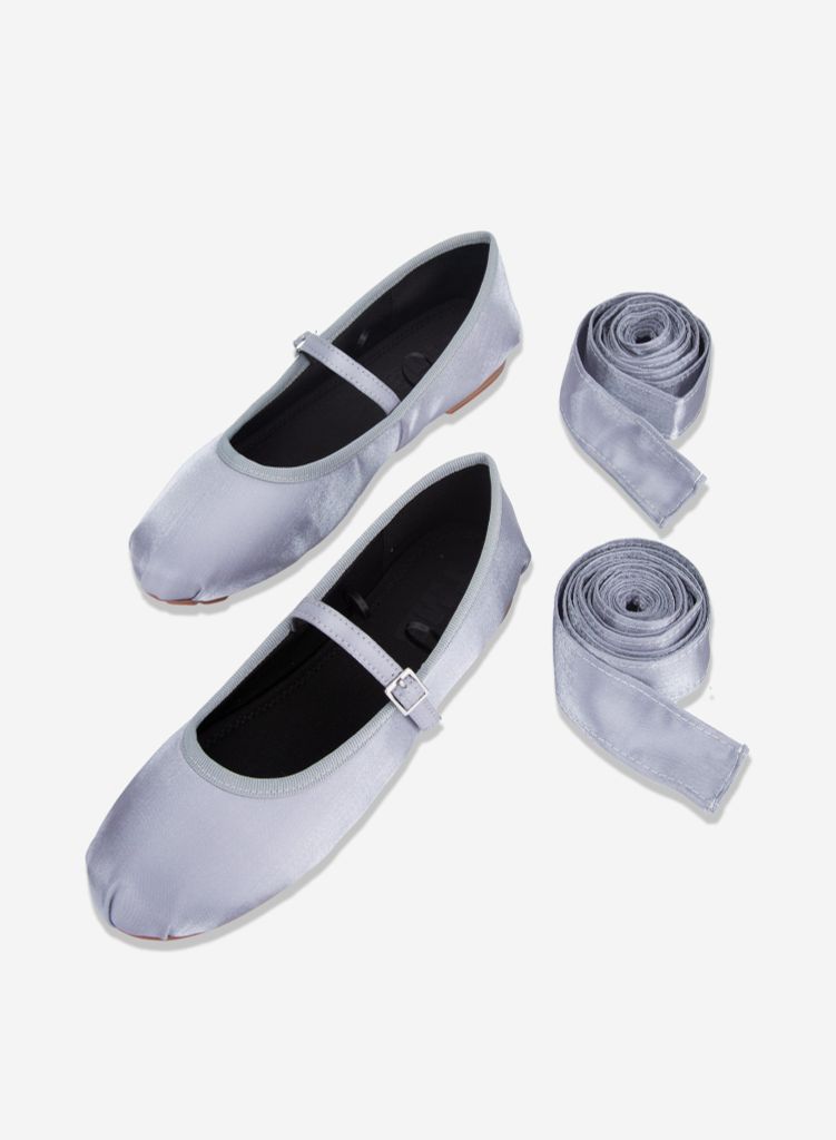 Giày búp bê vải FIORE BALLERINA - BAL 0001 - Màu xám nhạt