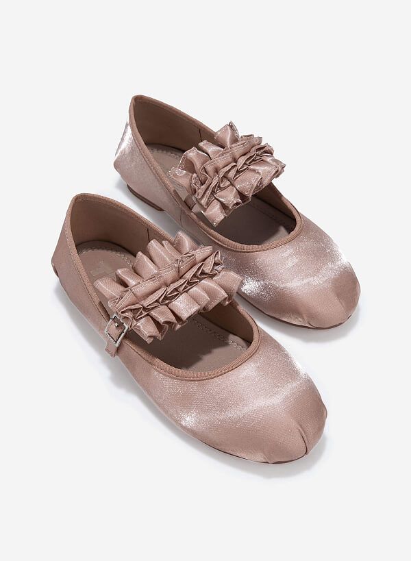 Kẹp quai trang trí BALLERINA RUFFLES CLIP - ACC 0001 - Màu be