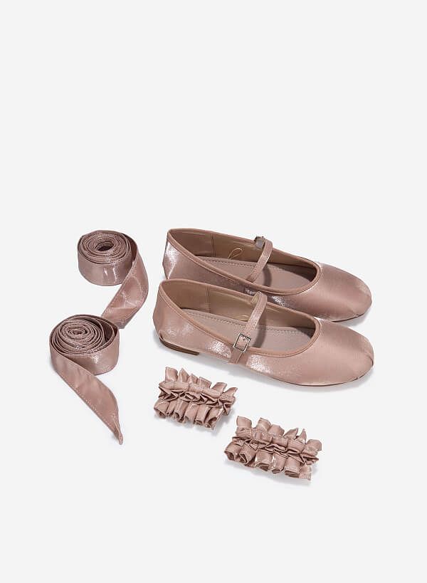 Kẹp quai trang trí BALLERINA RUFFLES CLIP - ACC 0001 - Màu be