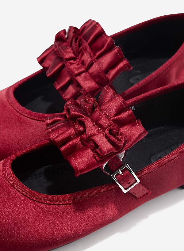 Kẹp quai trang trí BALLERINA RUFFLES CLIP - ACC 0001 - Màu đỏ