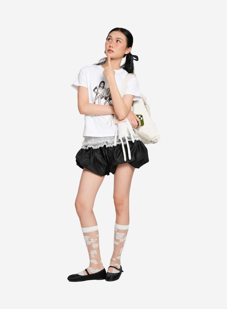 Giày búp bê vải FIORE BALLERINA - BAL 0001 - Màu đen