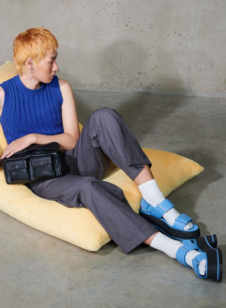 Giày sandal đế bánh mì HULK SANDAL PLATFORM - SDL 0001 - Màu xanh dương