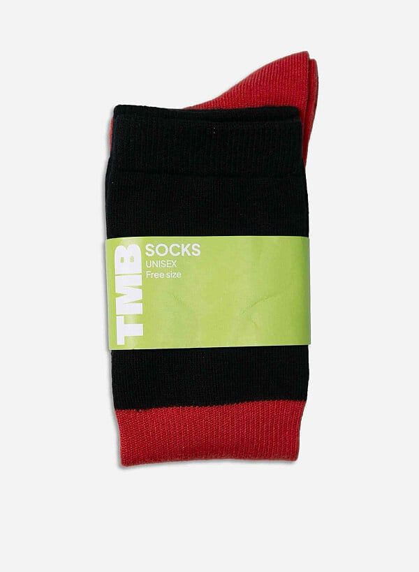 Vớ cổ cao 2 tầng NI SOCKS - SOC 0002 - Màu đỏ