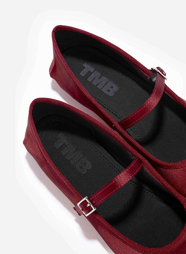 Giày búp bê vải FIORE BALLERINA - BAL 0001 - Màu đỏ