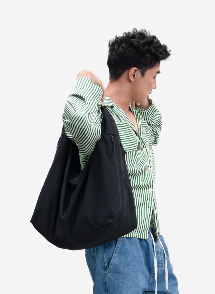 Túi tote size lớn BINDLE TOTE BAG - SHO 0004 - Màu đen