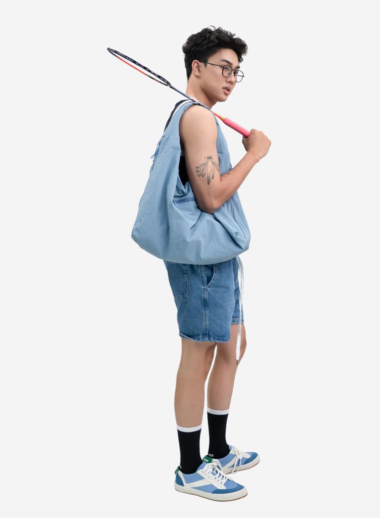 Túi tote size lớn BINDLE TOTE BAG - SHO 0004 - Màu Xanh dương