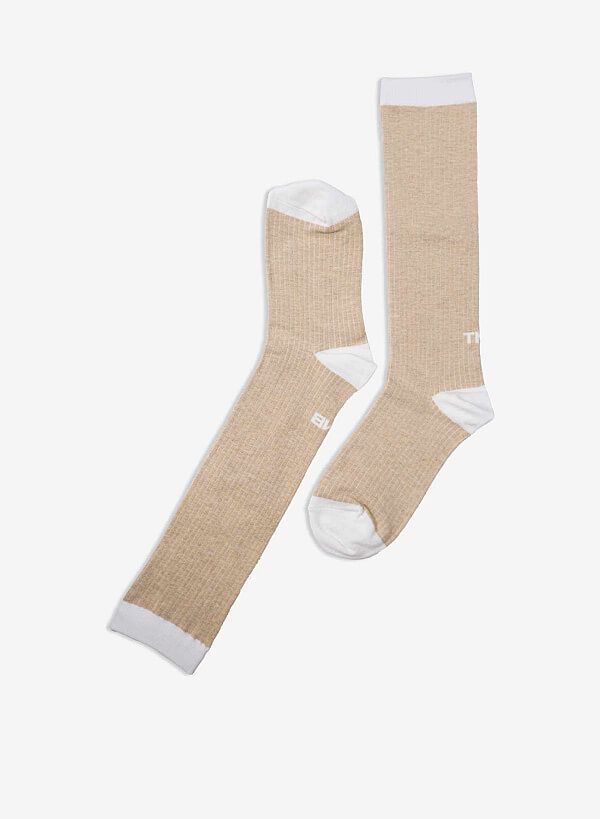 Vớ cổ cao TUX SOCKS - SOC 0001 - Màu be