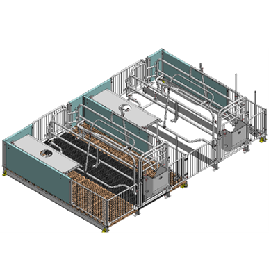 Chuồng heo nái đẻ - Model: TP250611
