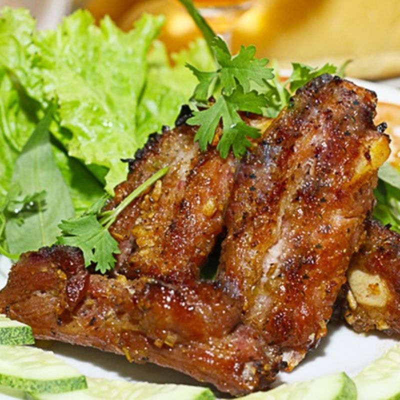  Sườn heo nướng ngũ vị (Five-Spice Grilled Pork Ribs) 