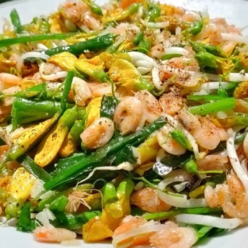  Tép rang bông điên điển (Dien Dien Flower Salad with Dried Shrimp) 