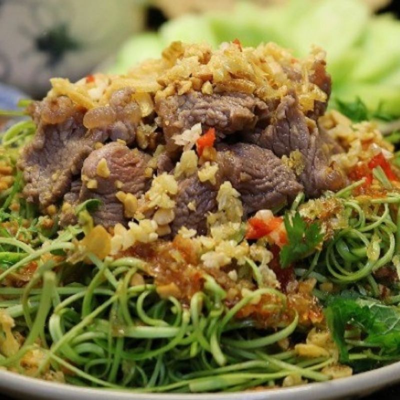  Rau muống bắp bò (Water Spinach Salad with Beef Shank) 