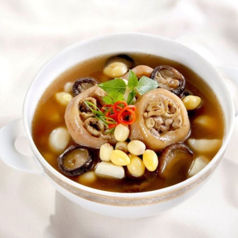  Giò Heo nấu nấm đông cô (Braised with Shiitake Mushrooms) 