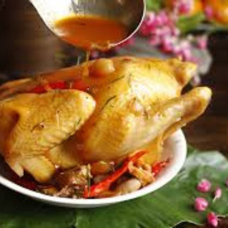  Gà tre Hấp Mắm Nhĩ (Steamed with Fish Sauce) 