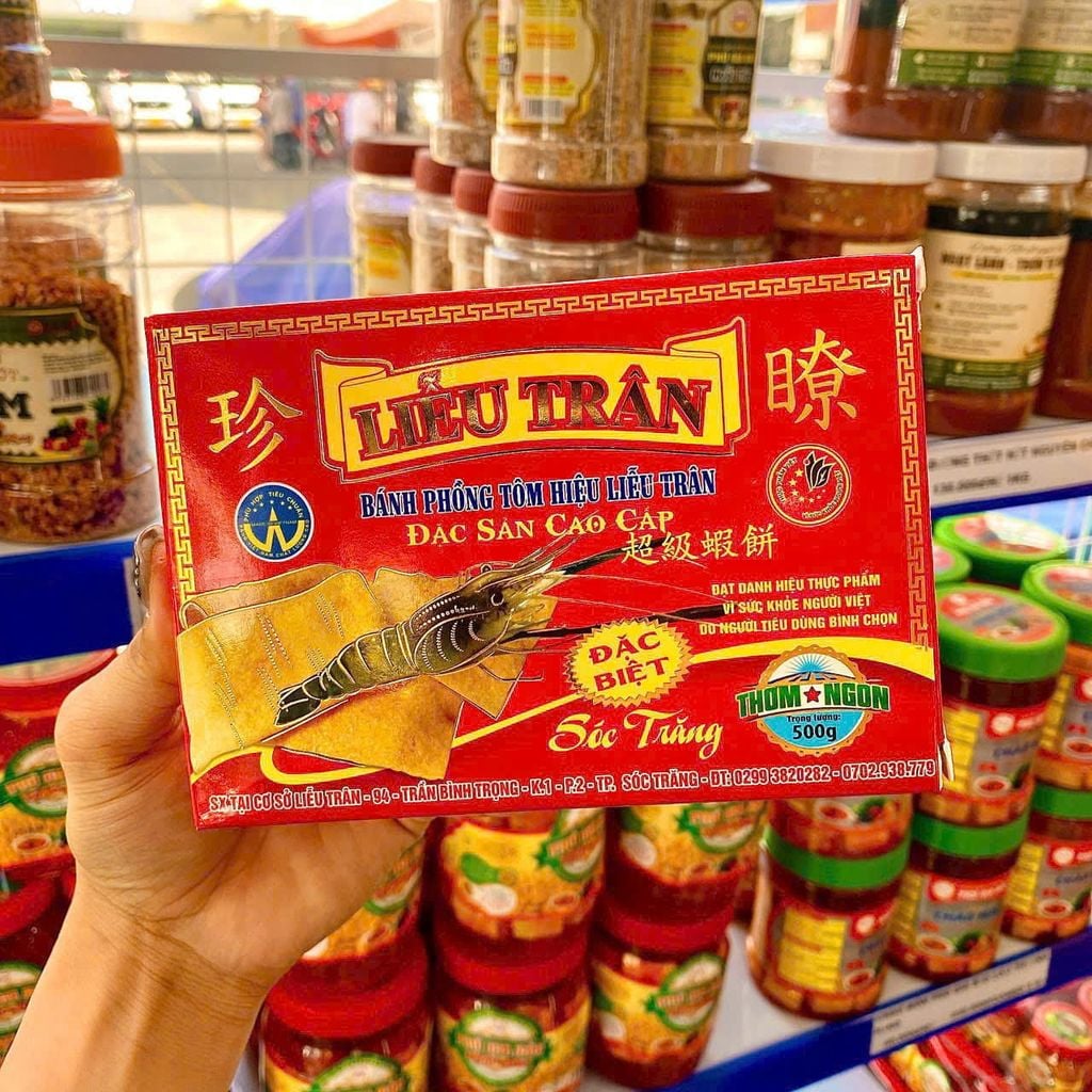 Bánh Phồng Tôm Liễu Trân Đặc Biệt Hàm Lượng Tôm 65% - Hộp 500Gr