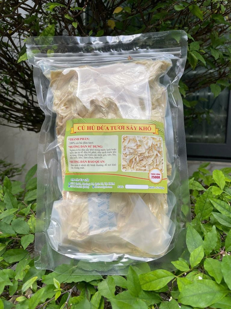 Củ Hủ Dừa Sấy Khô - Túi 250Gram