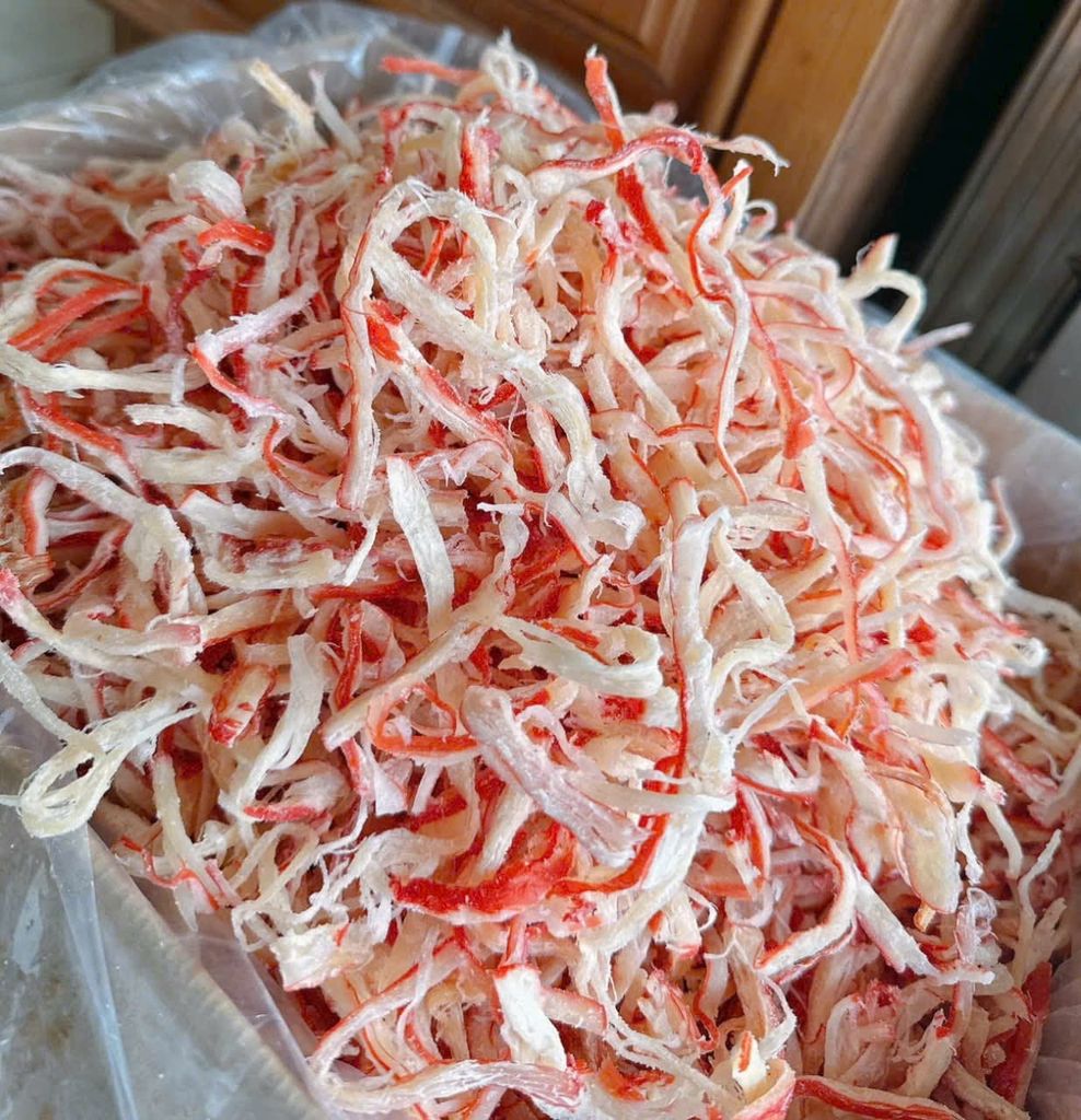 Khô Mực Xé Sợi Hấp Nước Dừa Ăn Liền - Túi 250Gram