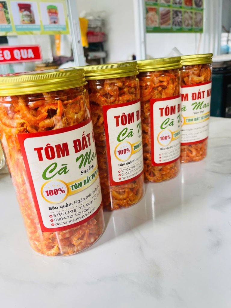 Khô Tôm Đất Cà Mau Size Lớn - Hủ 500Gr