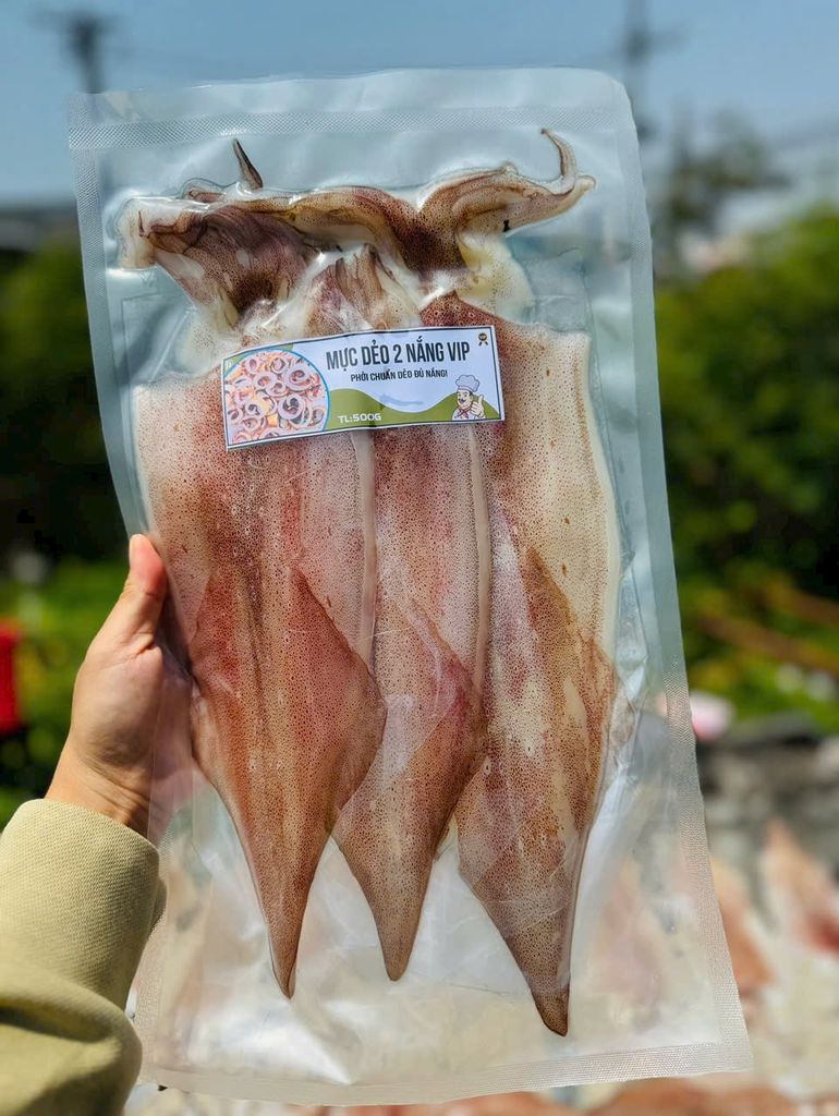 Mực Ống Dẻo 2 Nắng Vip 1Kg