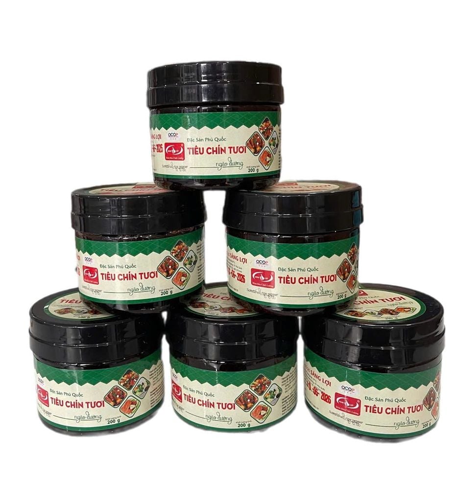 Sốt Tiêu Chín Ngào Đường Phú Quốc - Hủ 200Gr