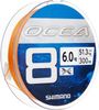 Dây Shimano Ocea 8, từ 300m đến 500m, từ số 1.5 đến số 12.0.