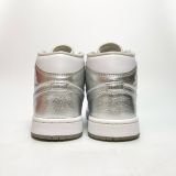  NIKE AIR JORDAN 1 MID SE METALLIC SILVER FN5031-100 
