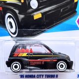  HOT WHEELS COMPACT KING - '85 HONDA CITY TURBO II BLACK - JJJ66 