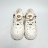  NIKE AIR FORCE 1 LOW WHITE MINI GOLD SWOOSHES FV3654-111 
