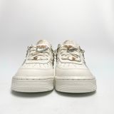  NIKE AIR FORCE 1 LOW WHITE MINI GOLD SWOOSHES FV3654-111 