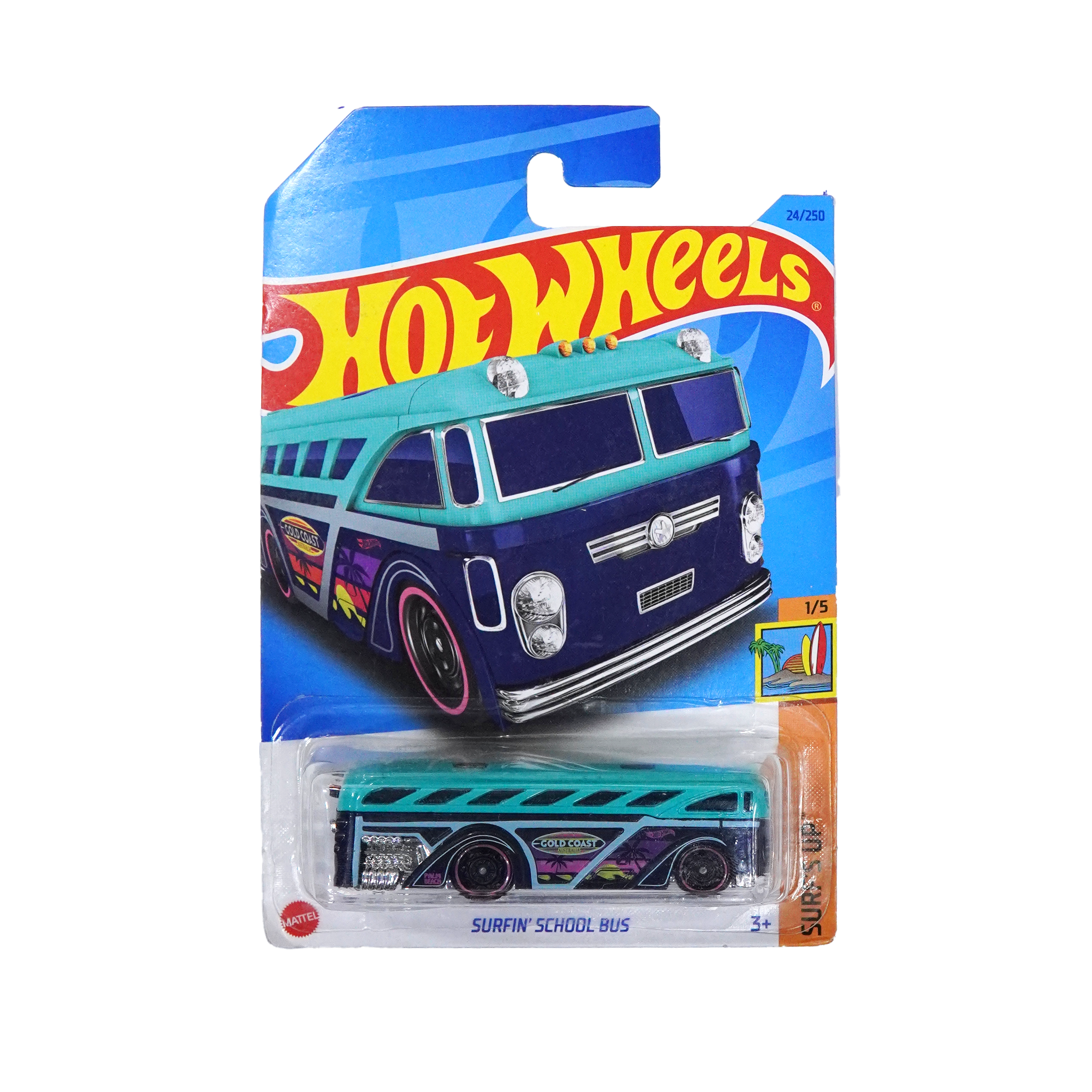  HOT WHEELS BASIC - SURFIN' SCHOOL BUS - HKK79 