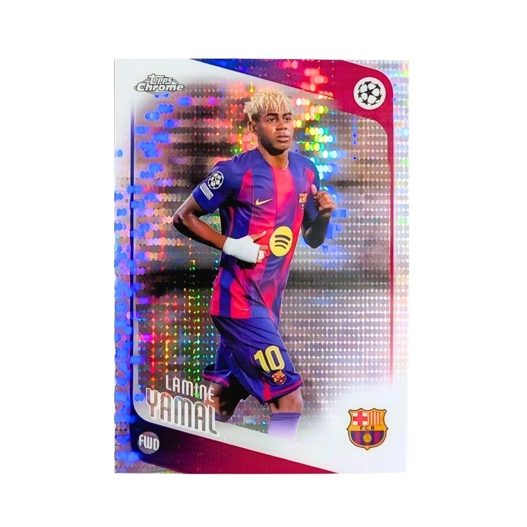  TOPPS CHROME - UEFA CLUB BARCELONA LAMINE YAMAL SPORT CARD - T25LY 
