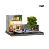  SCJ DIORAMA - 1/64 [CÓ ĐÈN] INITIAL D FUJIWARA TOFU SHOP SCENE DIORAMA - SCJ82034 
