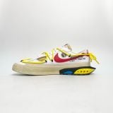  NIKE OFF WHITE X BLAZER LOW WHITE UNIVERSITY RED DH7863-100 