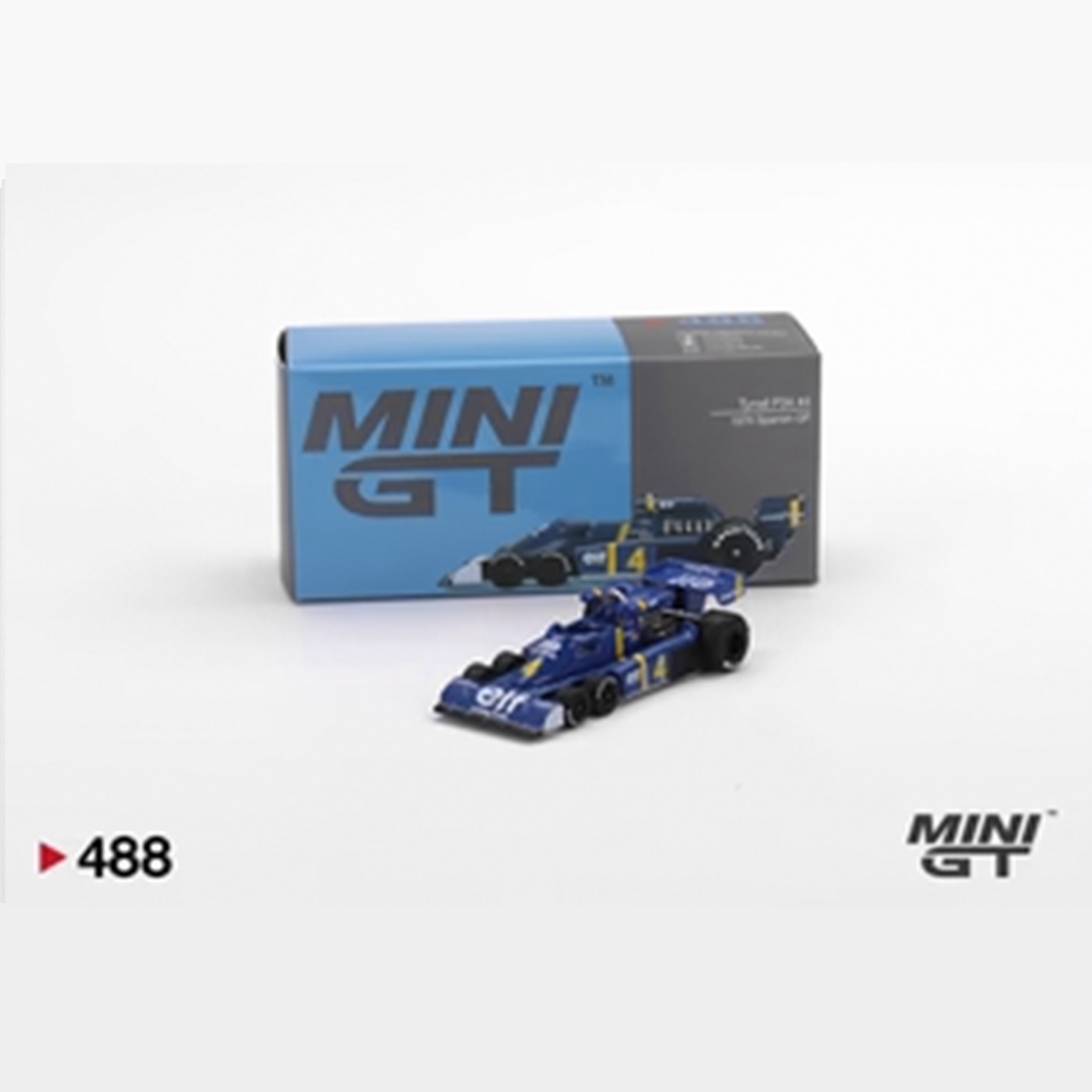  MINI GT - Tyrrell P34 #4 Patrick Depailler 1976 Swedish GP 2nd Place - 584 