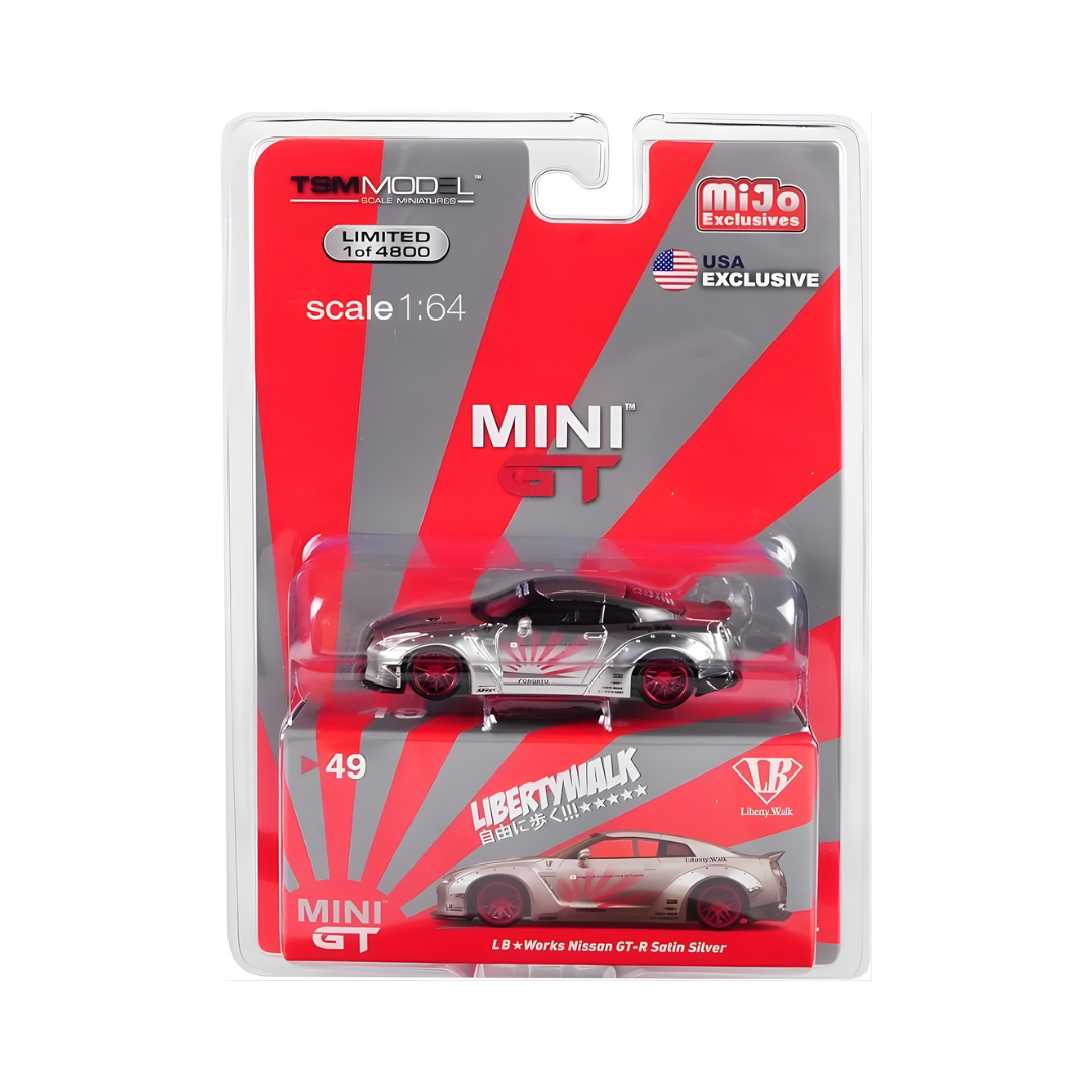 MINI GT - LB☆WORKS Nissan GT-R R35 LBWK Satin Silver - 49 – aesnkrs