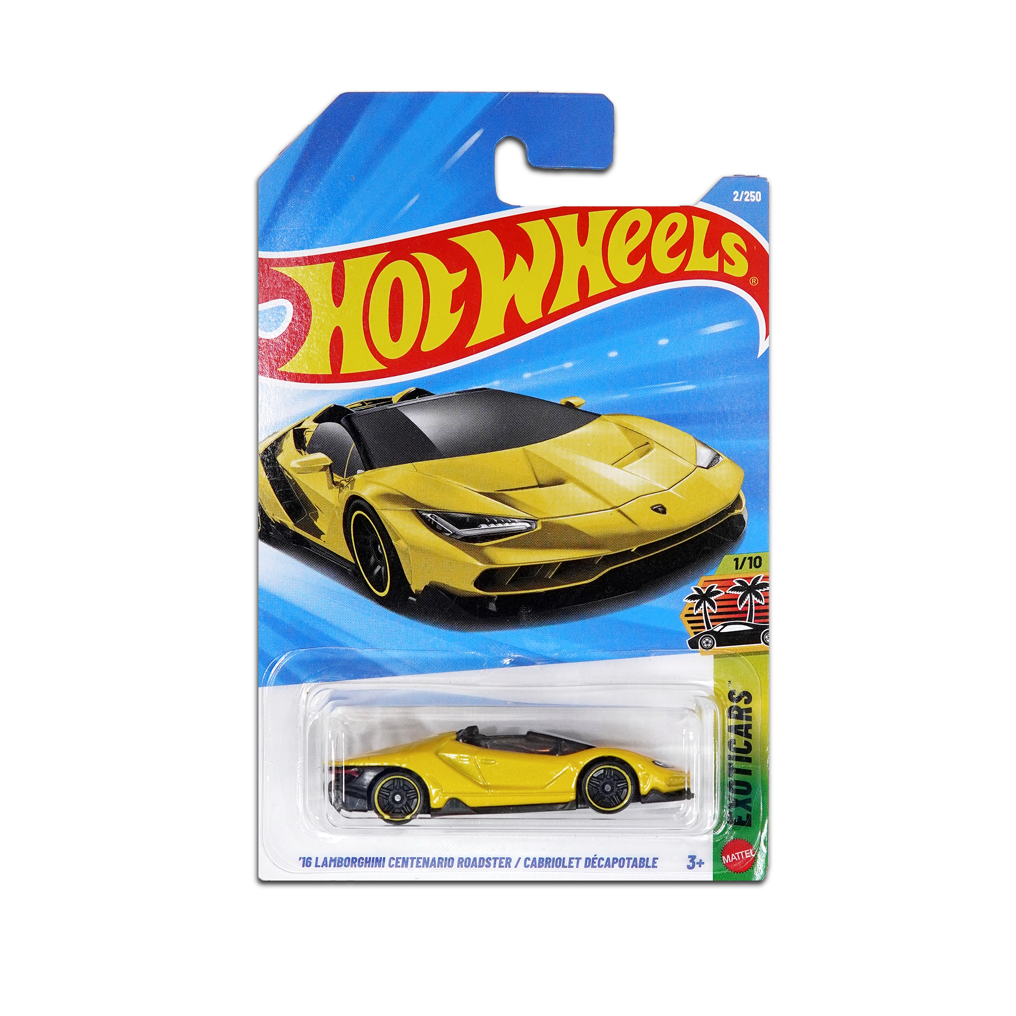  HOT WHEELS BASIC 16 LAMBORGHINI CENTENARIO ROADSTER / CABRIOLET DÉCAPOTABLE JJH80 