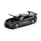  POP RACE - 1/64 MAZDA RX7 RE-AMEMIYA GUN METAL - PR64255 