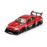  MINI GT - CHASE INCLUDED - Nissan LB-ER34 Super Silhouette SKYLINE Red/Black - 843 