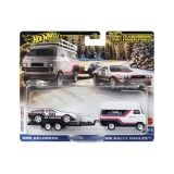  HOT WHEELS TEAM TRANSPORT - SET 2 CHIẾC DMC DELOREAN AND HW RALLY HAULER - JBM35 