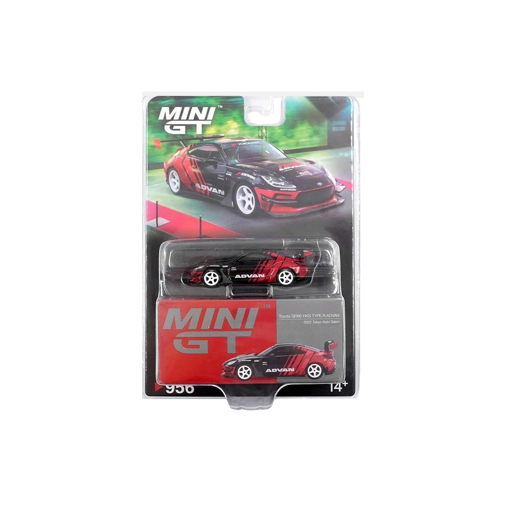  MINI GT Toyota GR86 HKS TYPE R ADVAN 2022 Tokyo Auto Salon 956 