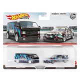  HOT WHEELS PREMIUM - SET 2 CHIẾC HKS MBK VAN & NISSAN SKYLINE GT-R BCNR33 - HKF53 