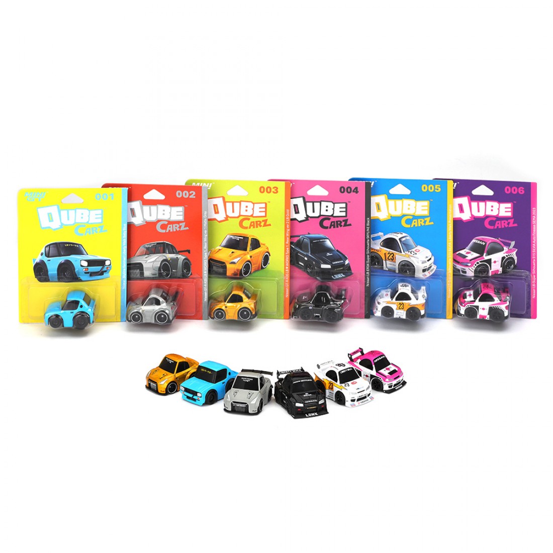 k*2様 MINI GT Qube Carz ミニカーセット 001-006 Amazon | MINI GT 1:64 スケール MINI GT 1/64 QUBE CARZ SERIES 1