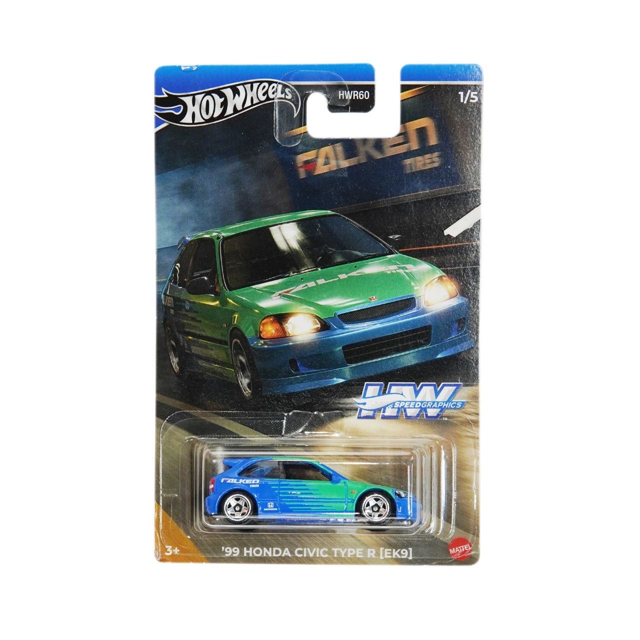  HOT WHEELS SILVER '99 HONDA CIVIC TYPE R [EK9] HRT09 